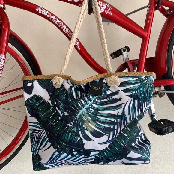 Lucky7 Handbags - Paradise Canvas Beach Tote with Rope Strap